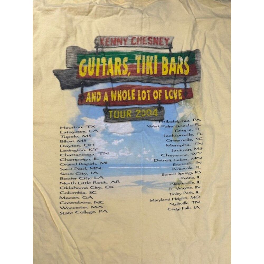 Kenny Chesney concert tee - 2004 tour - yellow - Size XL unisex - Picture 4 of 6